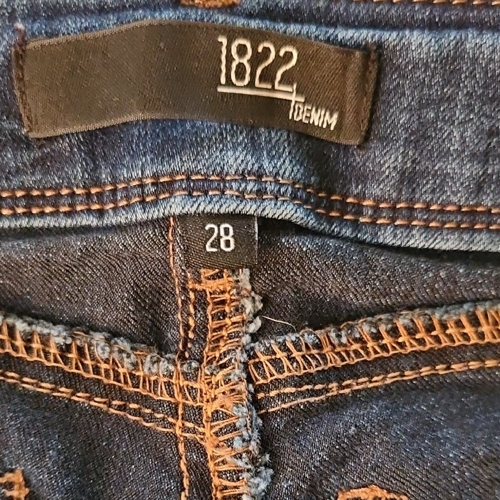 1822 'Butter' Denim  Dark Wash Skinny Jeggings - Size 28 - Picture 3 of 8
